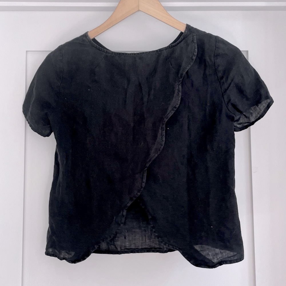 Linen open back Madewell top
